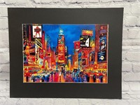 Bright Times Square Art Print w/Mat 16"x20"