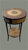 Rattan & Metal Bar Height Table w’ drawers