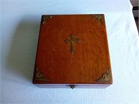 Vintage last rights box. Religious.