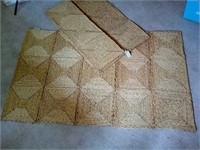 Two raffia rugs. 5 x 3. New with tags