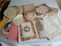 Vintage paper doilies and placemats
