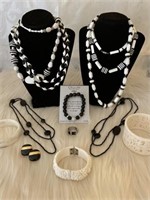 (6) necklaces (4) bracelets (1) earrings (1) ring