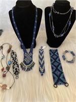 (3) necklaces (4) bracelets