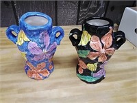 2 unique flower vases