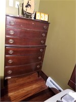 Mahogany highboy dresser