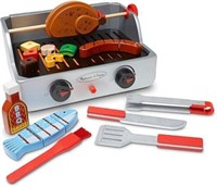 TOY MELISSA AND DOUG WOODEN ROTISSERIE AND GRILL