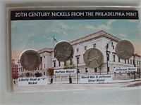 20th Century Nickels 4 Coins Philadelphia Mint