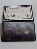 100th Anniversary Denver Mint 3 coin collection