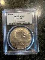 Korea 1991D PCGS MS69