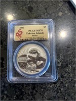 2013 Tokelau Island Snake PCGS MS70