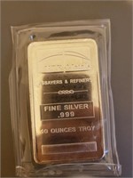 NTR Metals 10 Troy Ounce Silver Bar .999