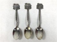 3 Log Cabin Syrup Spoons Engraved