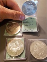 4 1979 Silver Costa Rica Silver Dollars