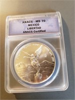 2010 Mexico Libertad ANACS 1 Onza Silver