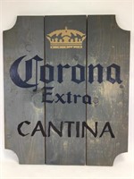 Stencil Painted Corona Extra Cantina Sign