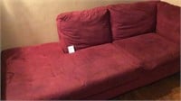 RED SECTIONAL SOFA LOUNGER