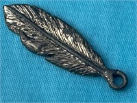 Sterling Silver Feather Charm .93 Grams