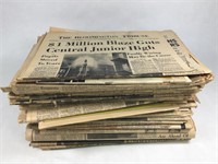 Large Lot of Vintage Indiana Newspapers