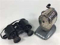 Vintage Trojan Binoculars+Boston Pencil Sharpener