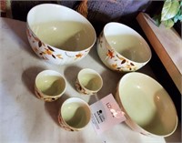 Group of Autumn Leaf Hall's Superior Bowls