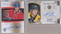 2 cartes hockey autographe