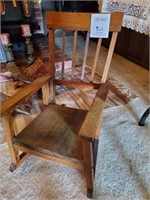 Vintage Wooden Child Rocking Chair