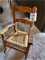 Vintage Wooden Child Rocking Chair