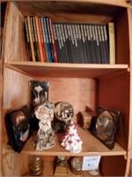 6 Shelves of Knick Knacks, Music Boxes, Books