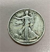 1937 SILVER WALKING LIBERTY HALF DOLLAR