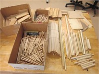 wood dowels and pieces
