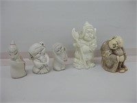 Ceramic & Resin Asian Figurines - 3.5" Tallest
