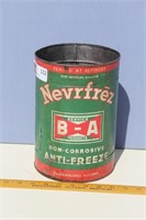 B/A  1 Gal  Neverfreeze Antifreeze Tin