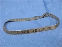 Gold Tone Love Jesus Bracelet No Markings