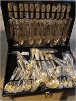 GOLD PLATED SILVERWARE SET