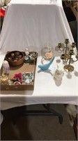 Candle holders, decor, glassware