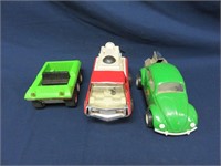 Lot of 3 Vintage Tonka Beetle, Firetruck, Buggy