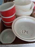 white small mixing bowls, and misc