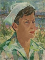 Vassily Karpov Painting, Portrait of a Nurse.