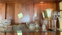 Contents of shelf glassware