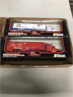 PAIR OF NASCAR TRACTOR TRAILER, 1:64