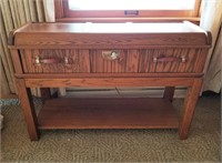Console Table w/ Leather Pulls