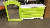 Dresser green & white