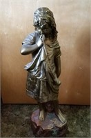 Little Girl Gilded Statue