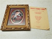 Santa Photo & Vintage Music Sheet