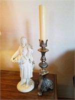 Candlestick & Statue Duo