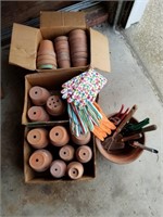 Lot of Gardening Tools & Terracotta Pots