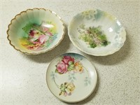 Trio of Floral Printed Bowls & Plate