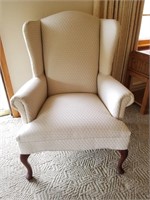 Wing Backed Upholstered Chair