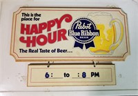Pabst Blue Ribbon Happy Hour SIgn