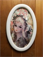 Oval Framed Print of Girl
